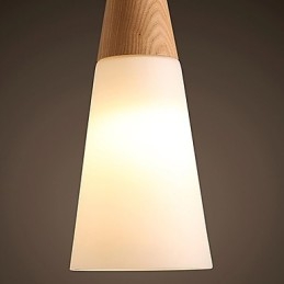 Lampadario Mini Stile Moderno Contemporaneo Legno Bambù
