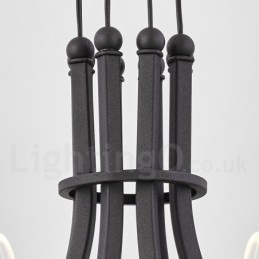 Lampadario di design postmoderno nordico a 6 luci con paralumi in acrilico