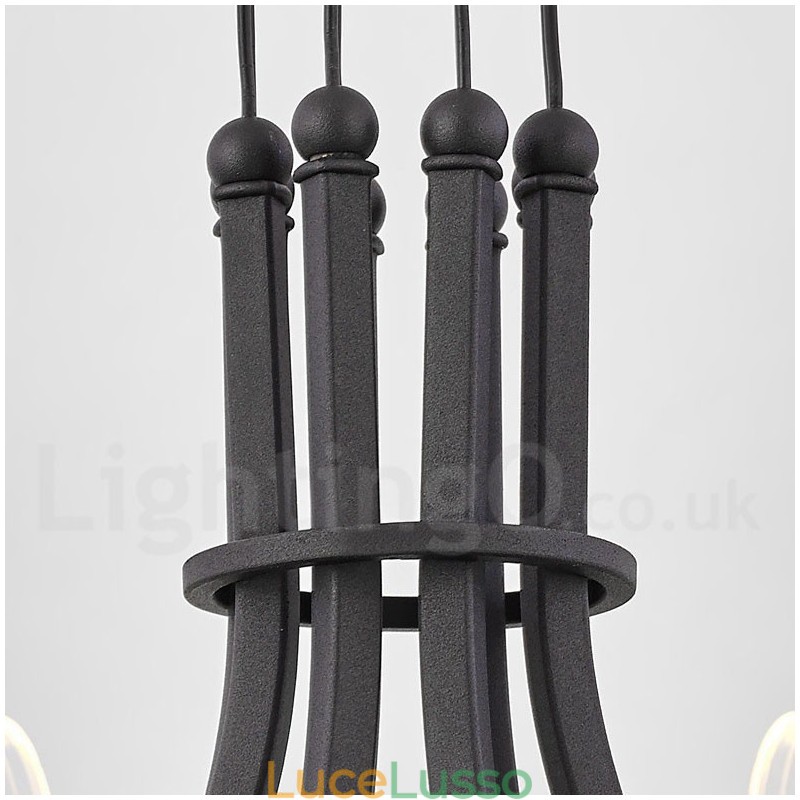 Lampadario di design postmoderno nordico a 6 luci con paralumi in acrilico