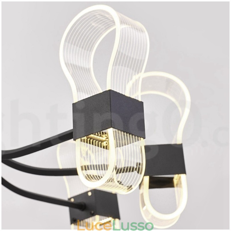 Lampadario di design postmoderno nordico 2021 a 8 luci con paralumi in acrilico