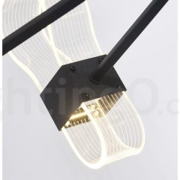 Lampadario di design postmoderno nordico 2021 a 8 luci con paralumi in acrilico