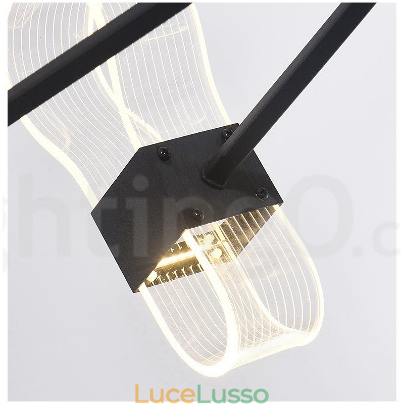 Lampadario di design postmoderno nordico 2021 a 8 luci con paralumi in acrilico