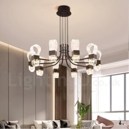 Lampadario di design postmoderno nordico 2021 a 10 luci con paralumi in acrilico