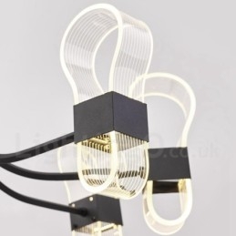 Lampadario di design postmoderno nordico 2021 a 10 luci con paralumi in acrilico