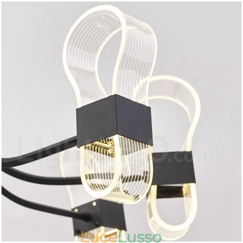 Lampadario di design postmoderno nordico 2021 a 10 luci con paralumi in acrilico