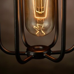 Lampadario Mini Stile Rustico Lodge Retro Metallo 3 Luci Lampada a Sospensione