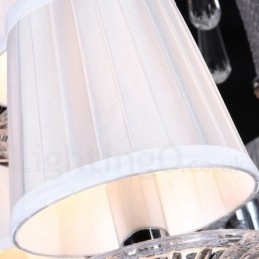 Lampadario a candela in cristallo trasparente