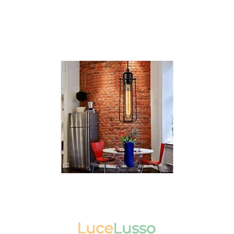 Lampadario Mini Stile Rustico Lodge Retro Metallo 3 Luci Lampada a Sospensione
