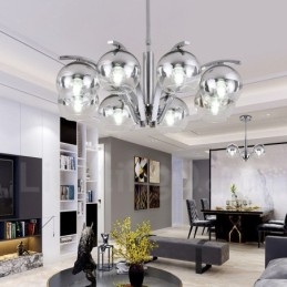 Lampadario in oro e argento stile nordico