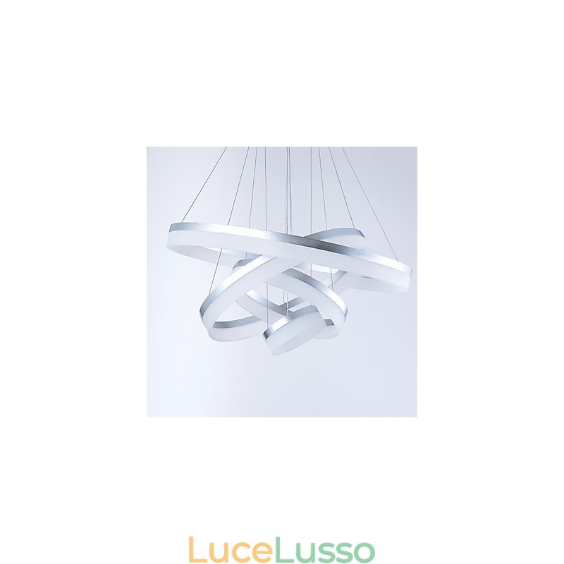 Lampadario in acrilico con anello pendente, apparecchi di illuminazione con