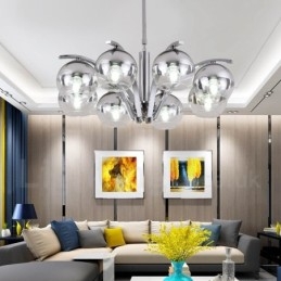 Lampadario in oro e argento stile nordico