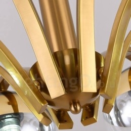 Lampadario in oro e argento stile nordico