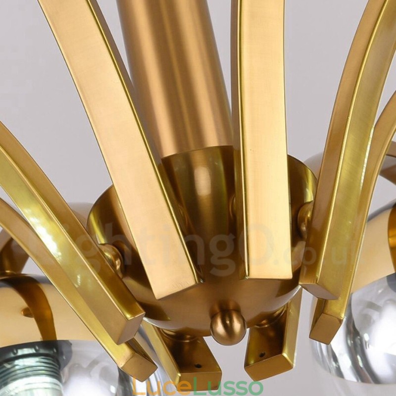 Lampadario in oro e argento stile nordico