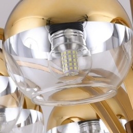 Lampadario in oro e argento stile nordico