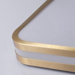 Plafoniere da soffitto in ottone a filo in stile nordico moderno e contemporaneo, ultra sottili, con paralume in acrilico, utilizzabili anche come applique
