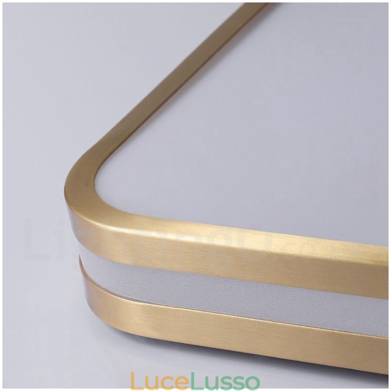 Plafoniere da soffitto in ottone a filo in stile nordico moderno e contemporaneo, ultra sottili, con paralume in acrilico, utilizzabili anche come applique