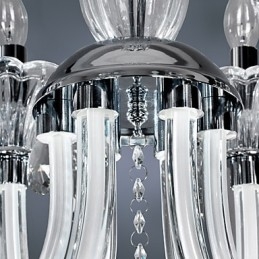 Elegante lampadario di cristallo con 6 luci a candela