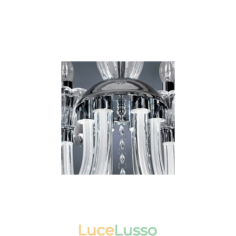 Elegante lampadario di cristallo con 6 luci a candela