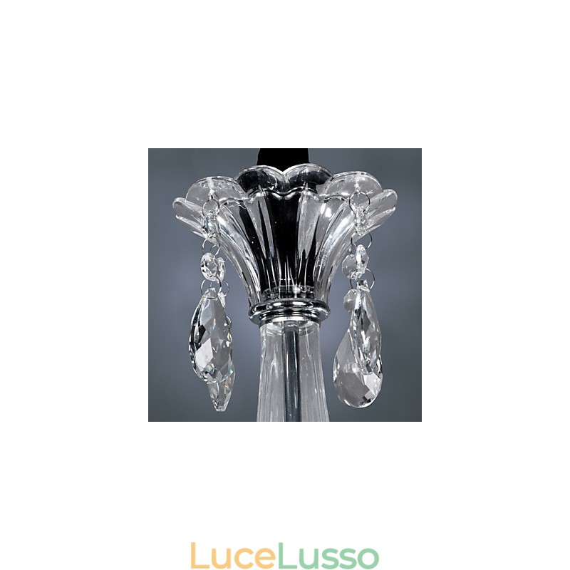 Elegante lampadario di cristallo con 6 luci a candela