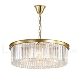 Lampadario a sospensione in cristallo K9 rotondo di lusso postmoderno, sala espositiva