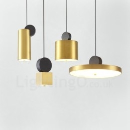 4 stili di lampada a sospensione postmoderna in oro e nero