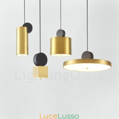 4 stili di lampada a sospensione postmoderna in oro e nero 4 stili di lampada a sospensione postmoderna in oro e nero