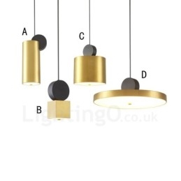 4 stili di lampada a sospensione postmoderna in oro e nero
