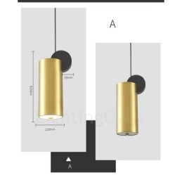 4 stili di lampada a sospensione postmoderna in oro e nero