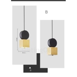 4 stili di lampada a sospensione postmoderna in oro e nero