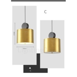 4 stili di lampada a sospensione postmoderna in oro e nero