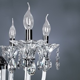 Elegante lampadario di cristallo con 6 luci a candela