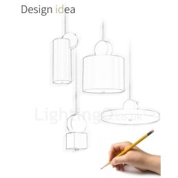 4 stili di lampada a sospensione postmoderna in oro e nero