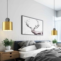 4 stili di lampada a sospensione postmoderna in oro e nero