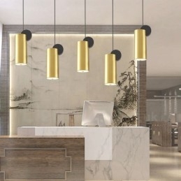 4 stili di lampada a sospensione postmoderna in oro e nero