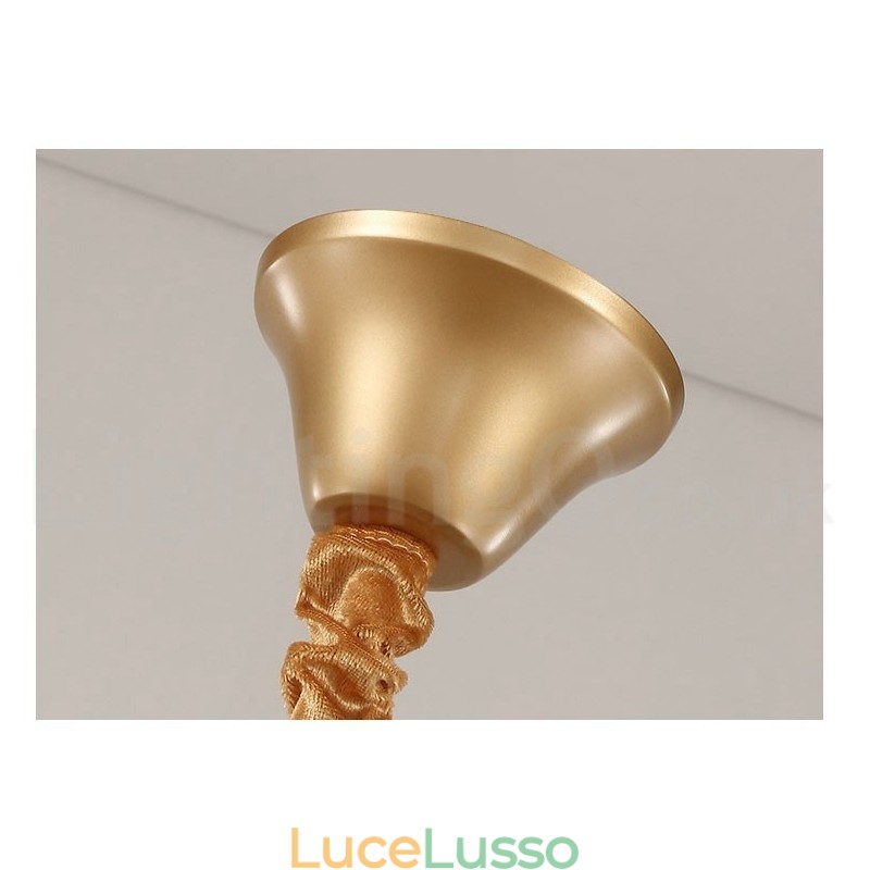 Lampadario a sospensione in cristallo K9 rotondo di lusso postmoderno, sala espositiva