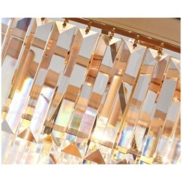 Lampada da soffitto a filo in cristallo K9 rotonda di lusso postmoderna, sala espositiva