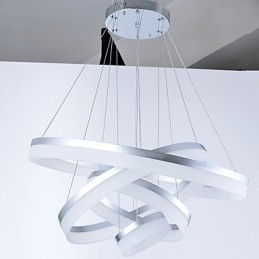 Lampadario in acrilico con anello pendente, apparecchi di illuminazione con