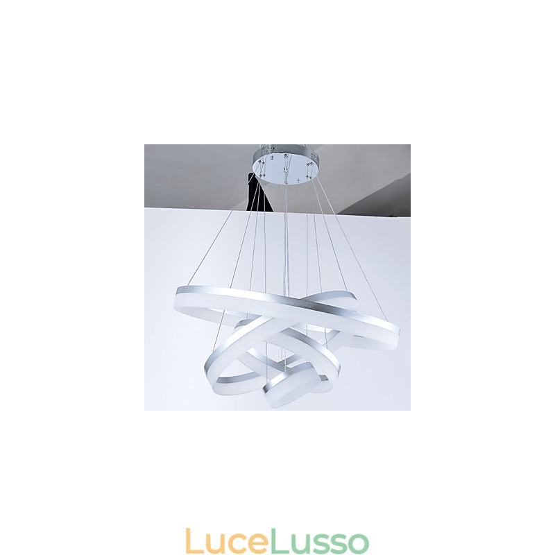 Lampadario in acrilico con anello pendente, apparecchi di illuminazione con