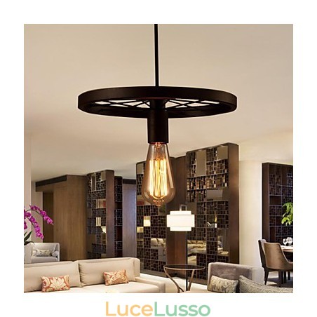 Lampada a sospensione industriale vintage con paralume in ferro da 1 luce Lampada a sospensione industriale vintage con paralume in ferro da 1 luce