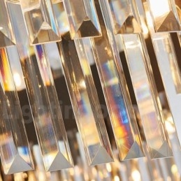 Lampadario moderno di lusso in oro e nero con pendente in cristallo K9 rotondo, sala espositiva