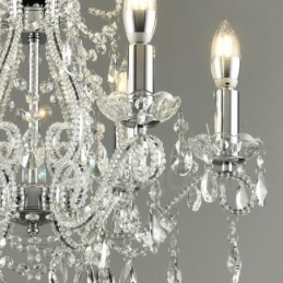 6 luci oro argento stile americano lampadario pendente in cristallo negozio di luci