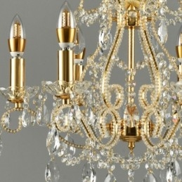 6 luci oro argento stile americano lampadario pendente in cristallo negozio di luci