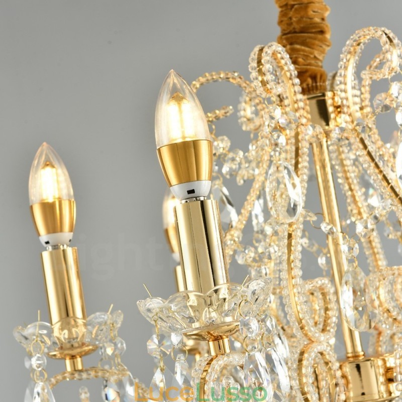 6 luci oro argento stile americano lampadario pendente in cristallo negozio di luci