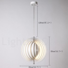 Lampada a sospensione fai da te postmoderna Globe White Rotate