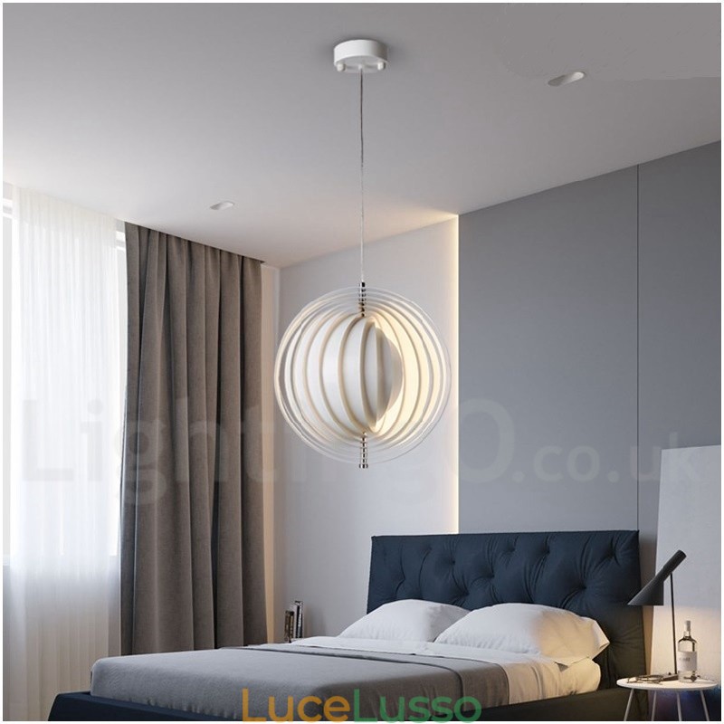 Lampada a sospensione fai da te postmoderna Globe White Rotate