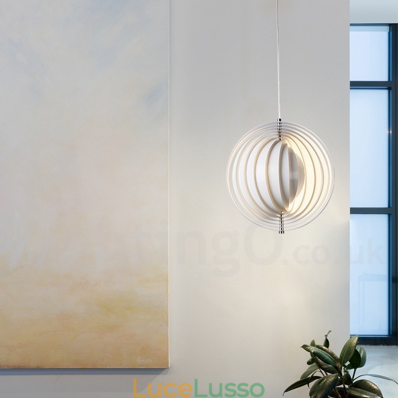 Lampada a sospensione fai da te postmoderna Globe White Rotate