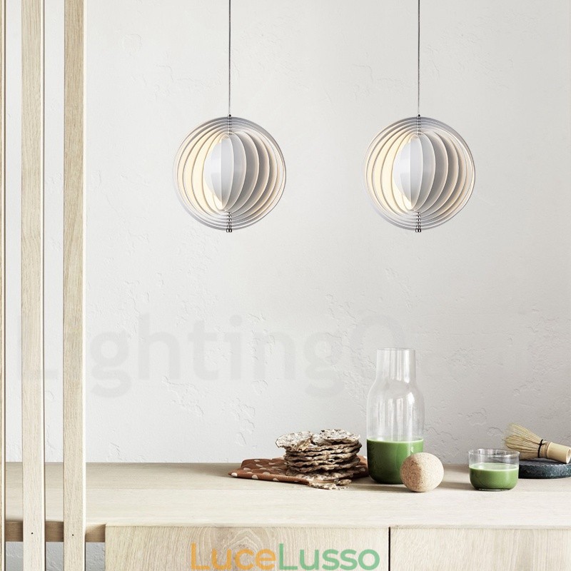 Lampada a sospensione fai da te postmoderna Globe White Rotate