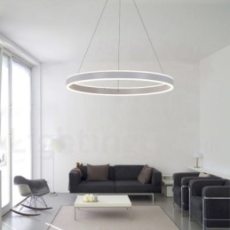1 Anello Due Strisce Art Deco Lampada a Sospensione 60cm Lampada a Sospensione