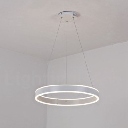 1 Anello Due Strisce Art Deco Lampada a Sospensione 60cm Lampada a Sospensione
