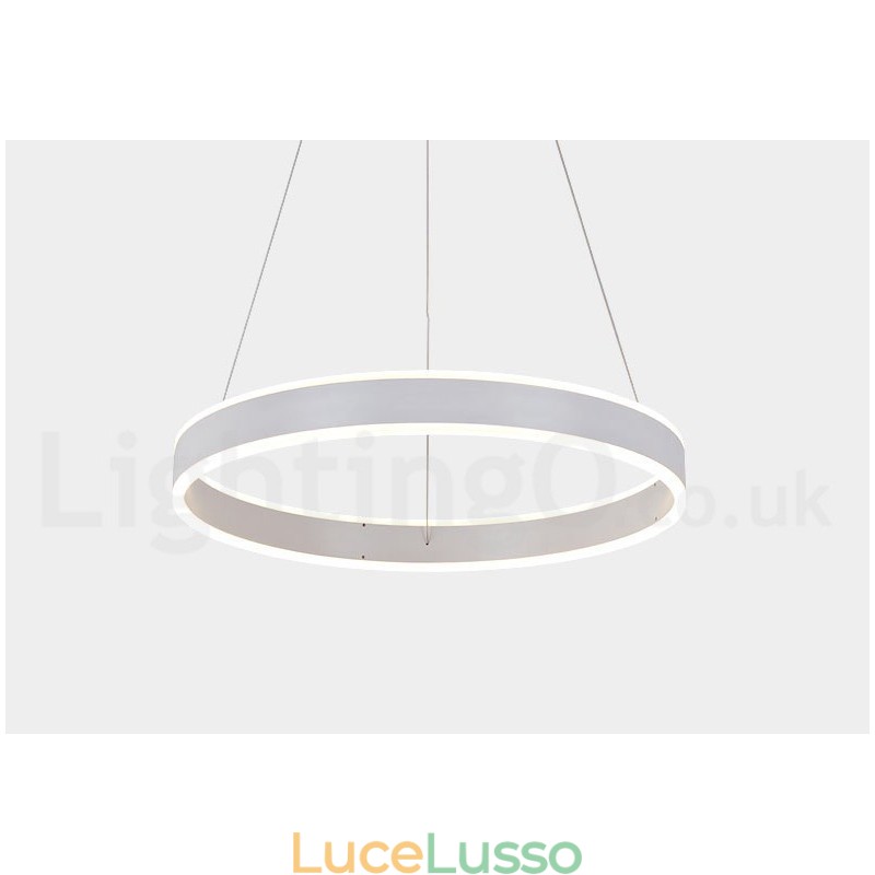1 Anello Due Strisce Art Deco Lampada a Sospensione 60cm Lampada a Sospensione